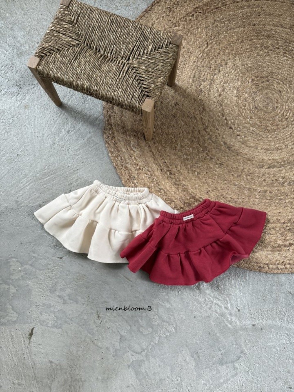 Bloom.b26｜(85cm-125cm) 荷葉刷毛褲裙