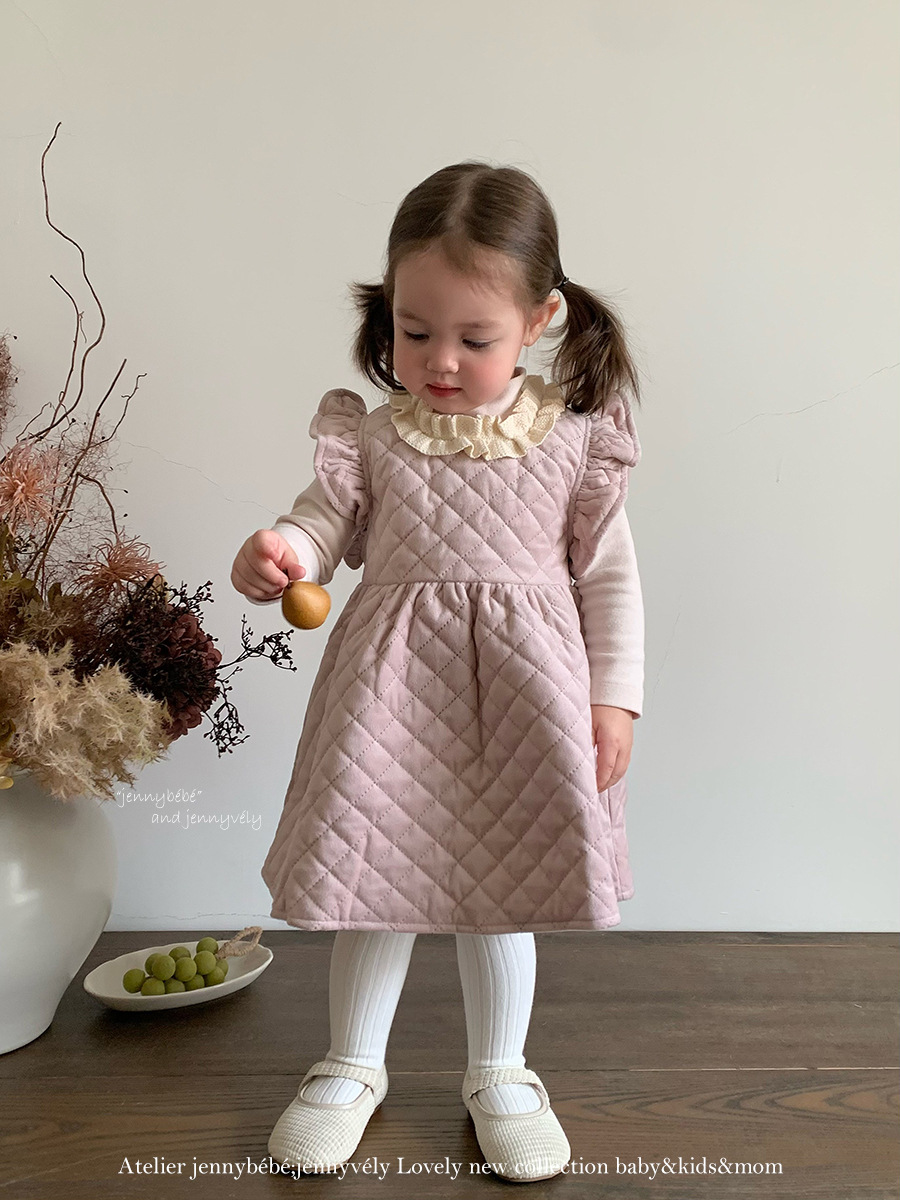 JE417｜(66cm-110cm) 夾棉背心連身裙/包屁衣/高領上衣