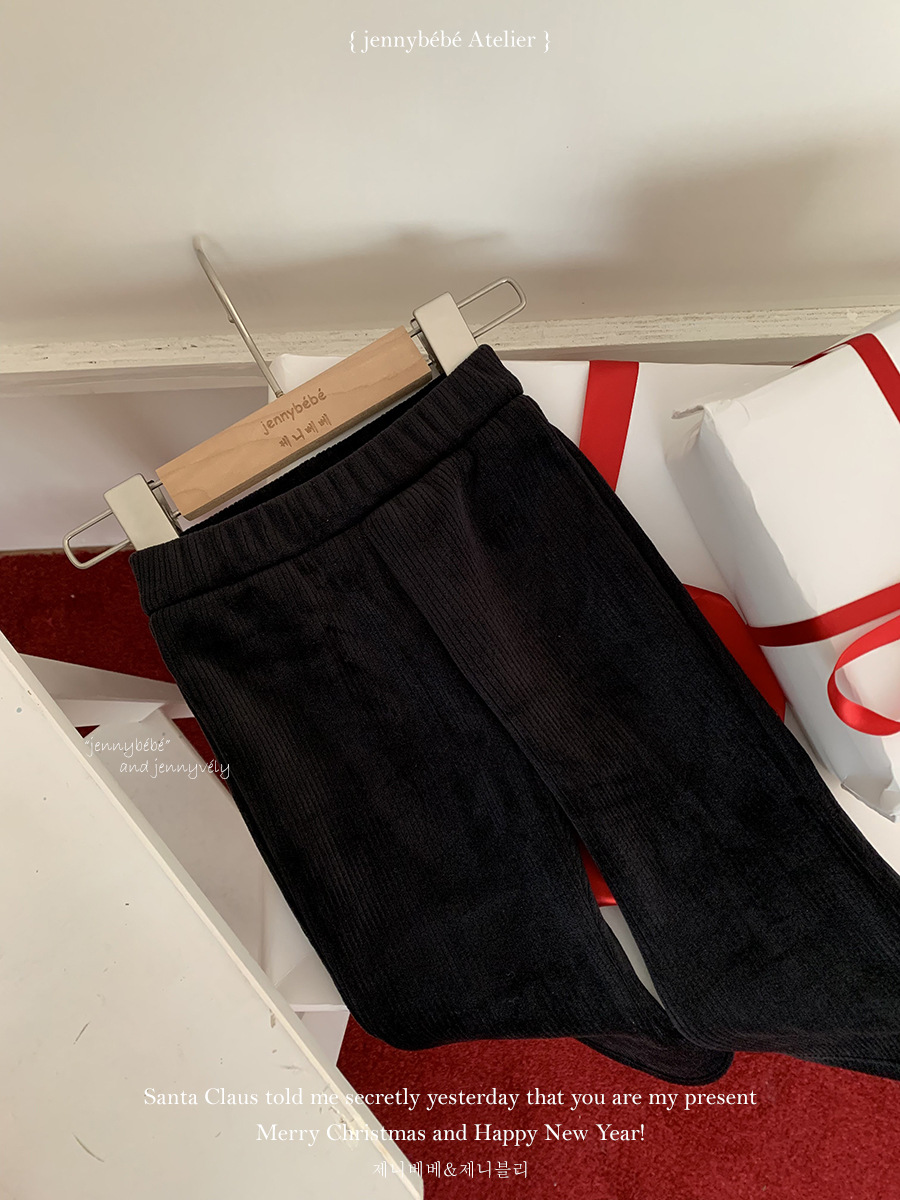 JE 423｜(80-110cm)  絨毛小喇叭長褲