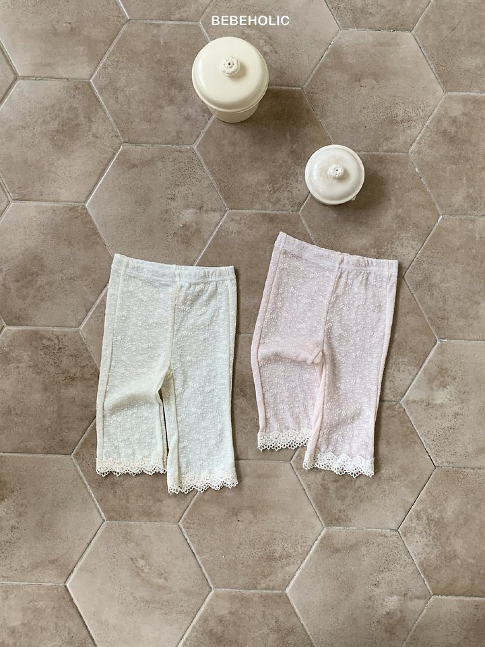 Bebe holic05｜(3m-18m) 小花蕾絲邊褲