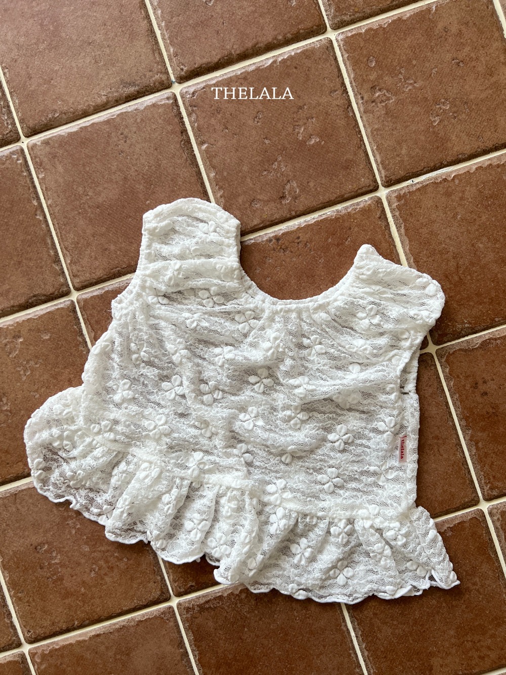 thelala29｜ (70-115) 幸運草蕾絲無袖上衣
