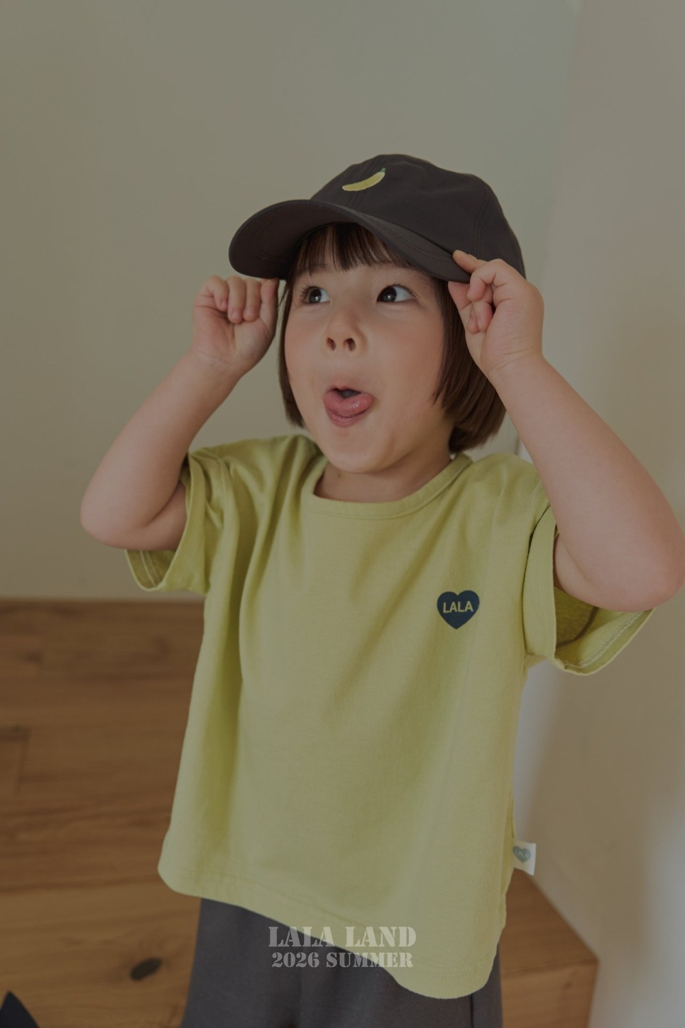 lala land58｜(75-120cm) 4色經典LOGO愛心上衣