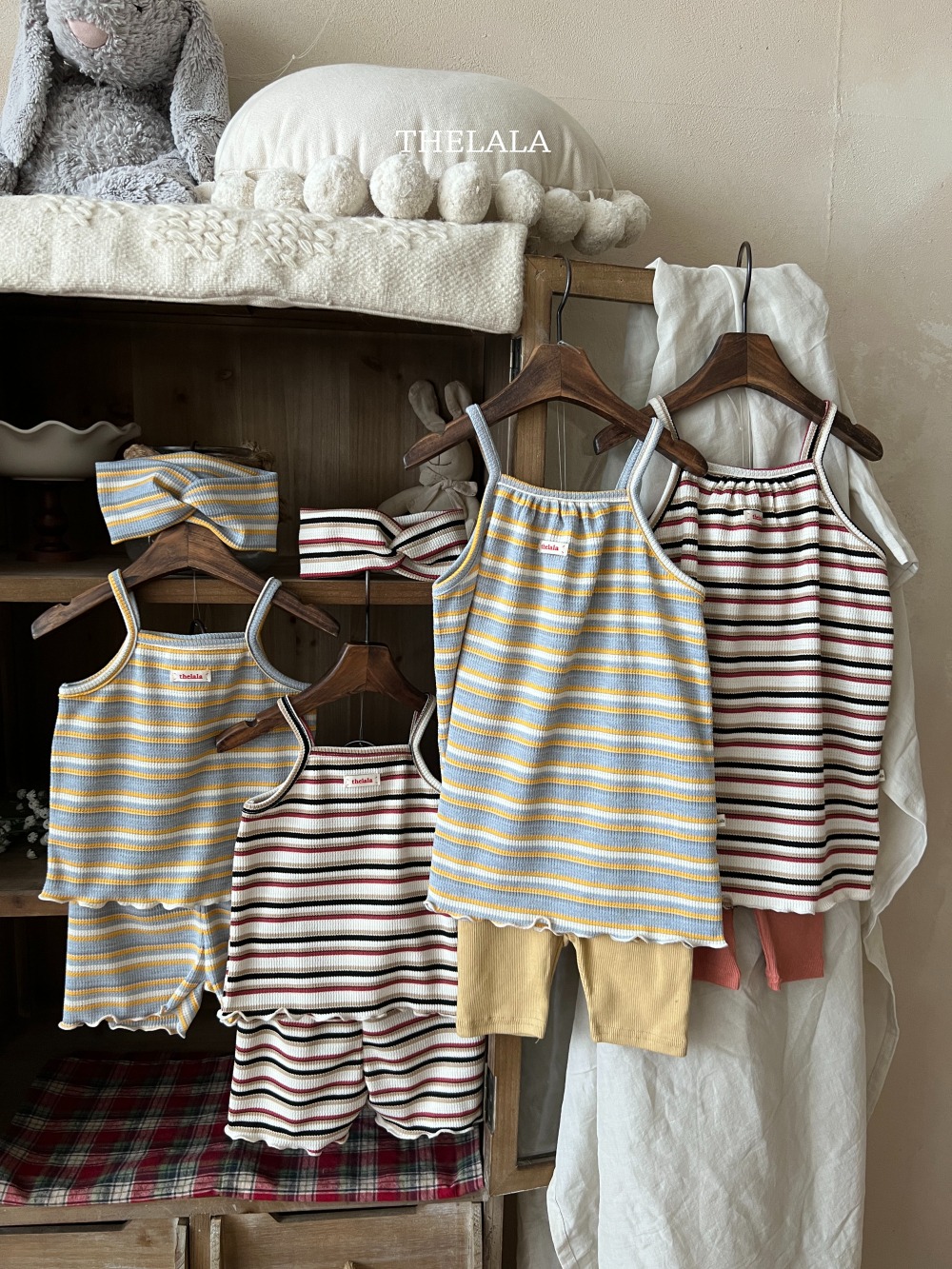 thelala35｜ (70-115) 條紋細肩套裝