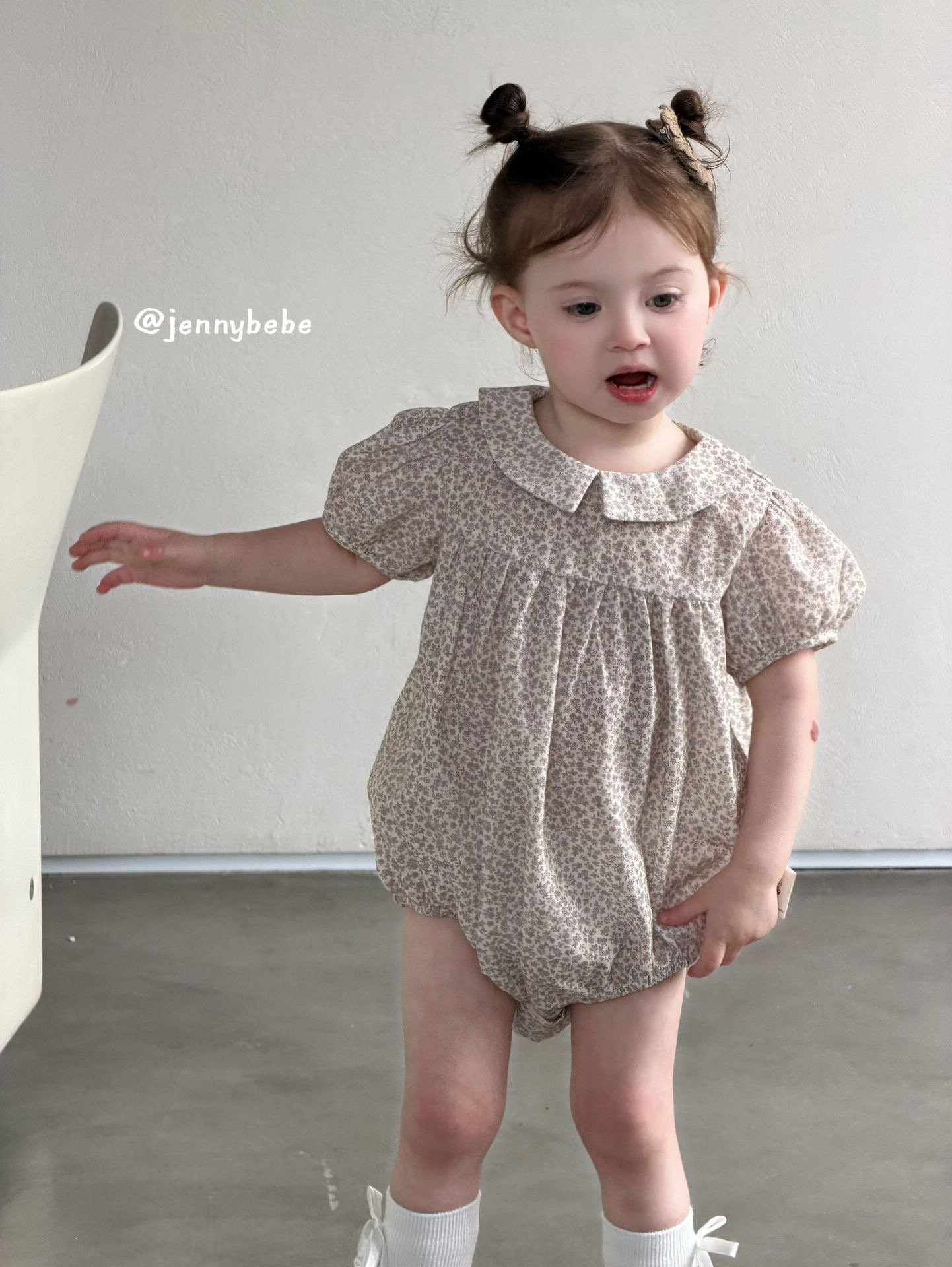 JE695｜(66-90cm) 田園碎花包屁衣