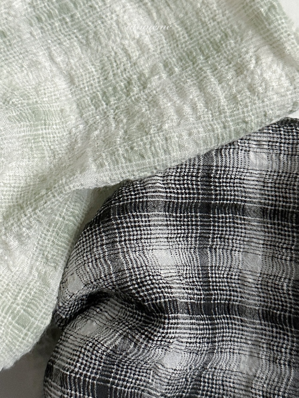 Atomeme12｜(70-110) 格紋棉麻洋裝