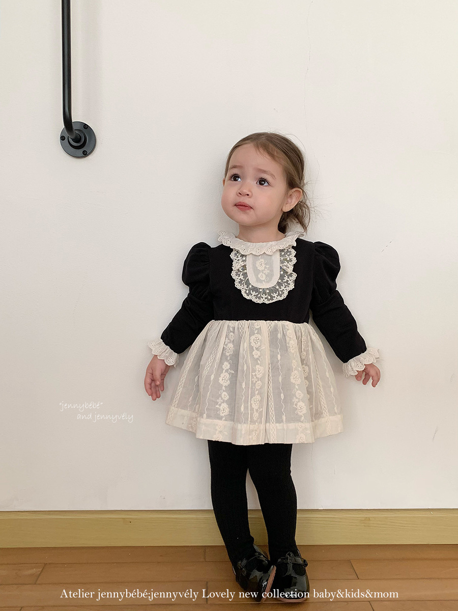 JE595｜(66cm-90cm) 英國風公主泡泡袖包屁衣