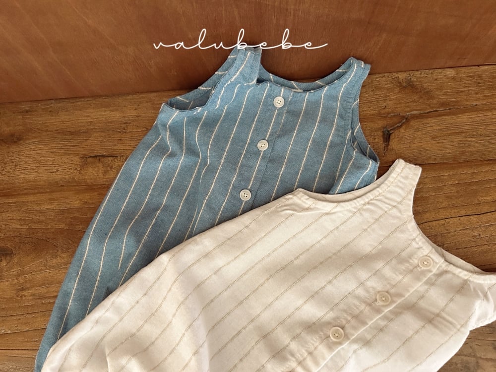 Valubebe 40｜(65-80cm) 鈕釦線條連身褲