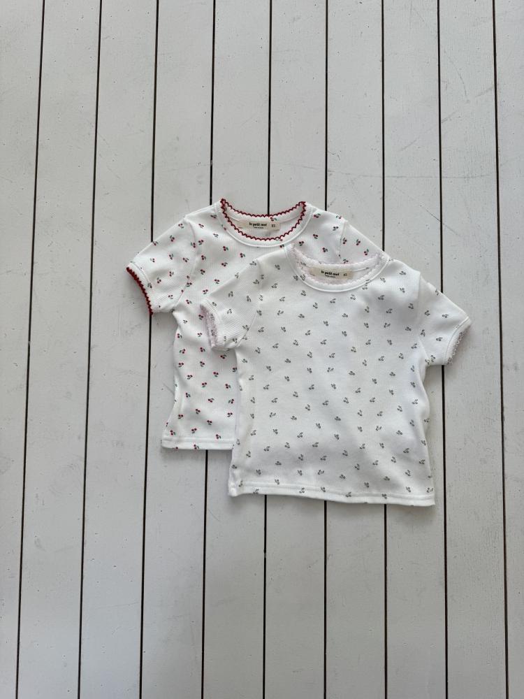 LePetitmot07｜(80-125cm) 小櫻桃線邊上衣