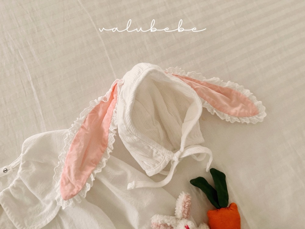 Valubebe59｜(65-90) 蕾絲花邊小兔帽子