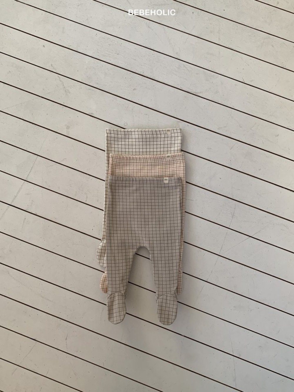 Bebe holic62｜(3m-18m) 細格紋褲襪