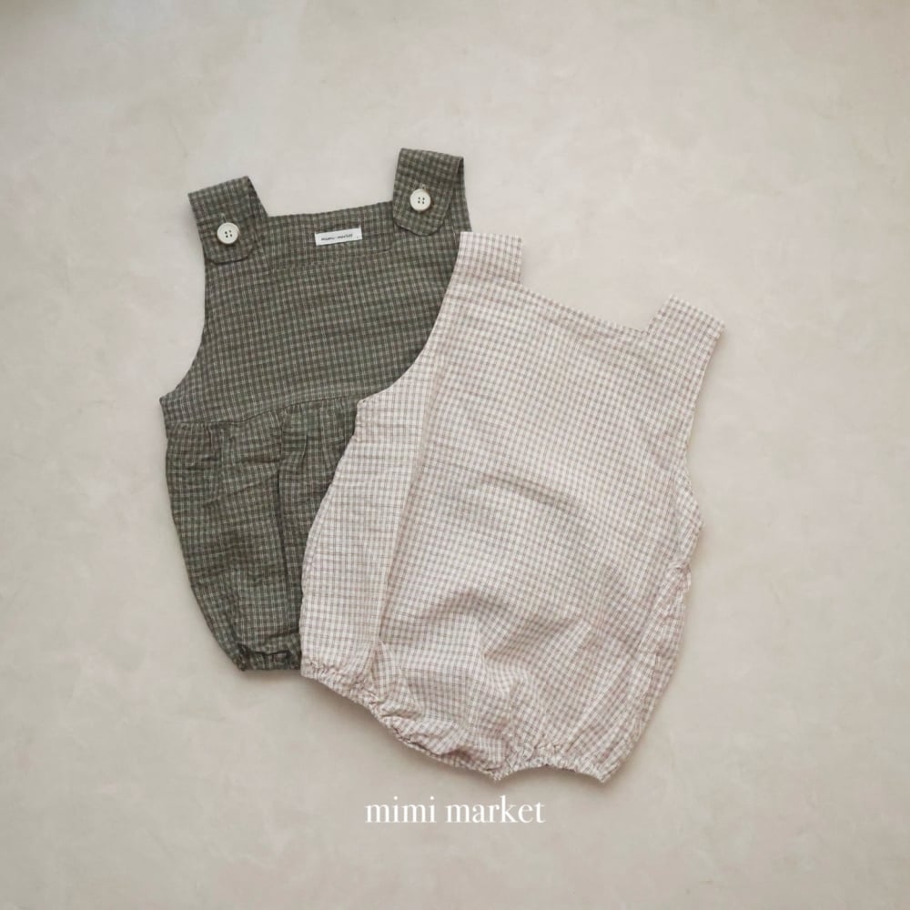 mimi market10 (75-85cm)  格子吊帶套裝