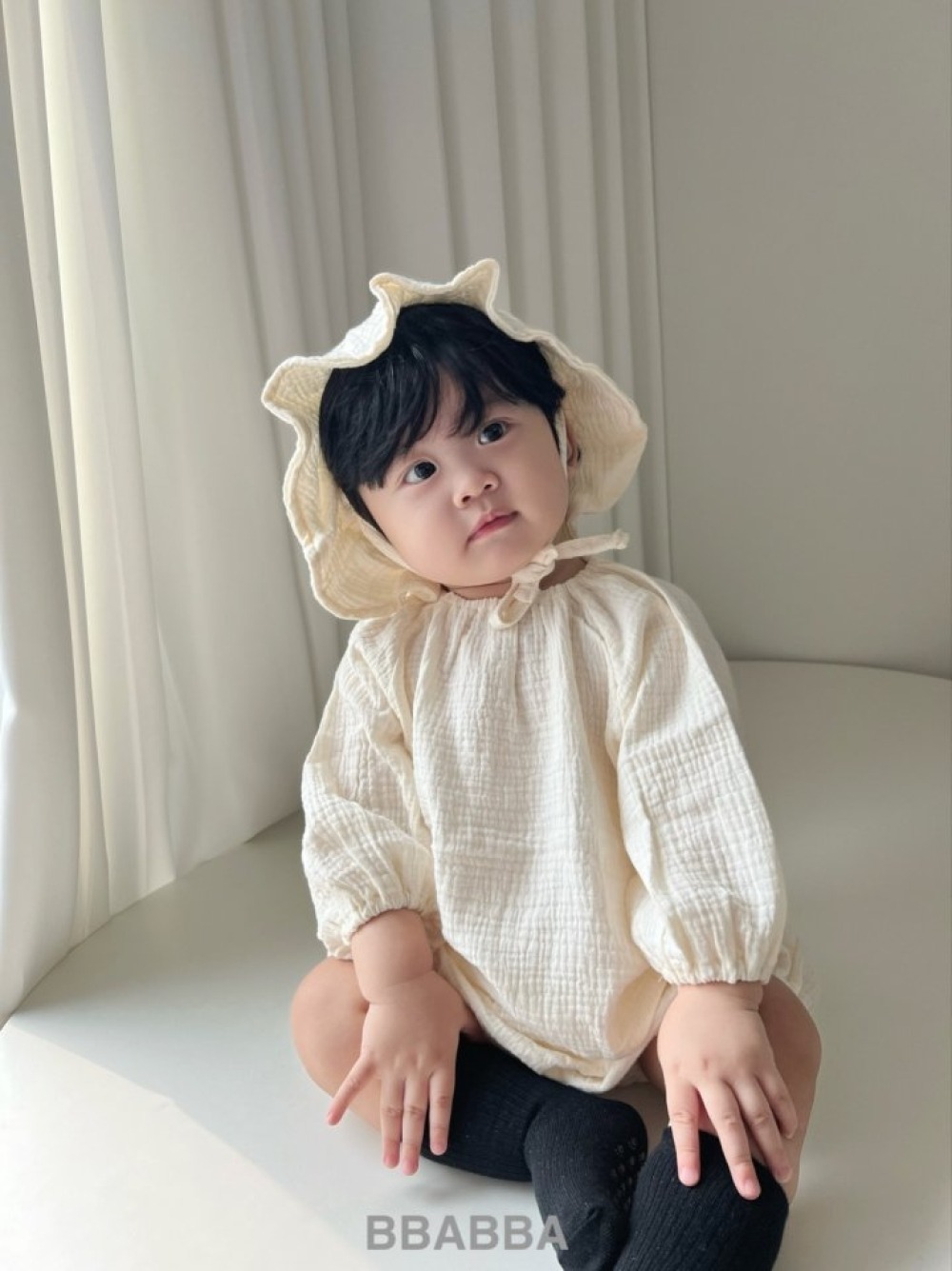 BBABBA08｜(60cm-83cm-mom) 2色棉質奶油格紋套裝