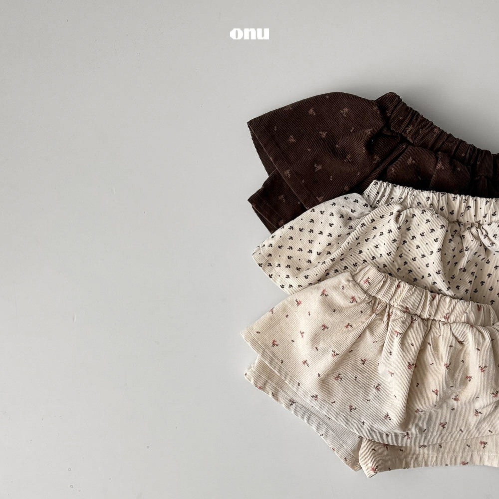 onu 18｜(70cm-115cm) 燈芯絨碎花褲裙