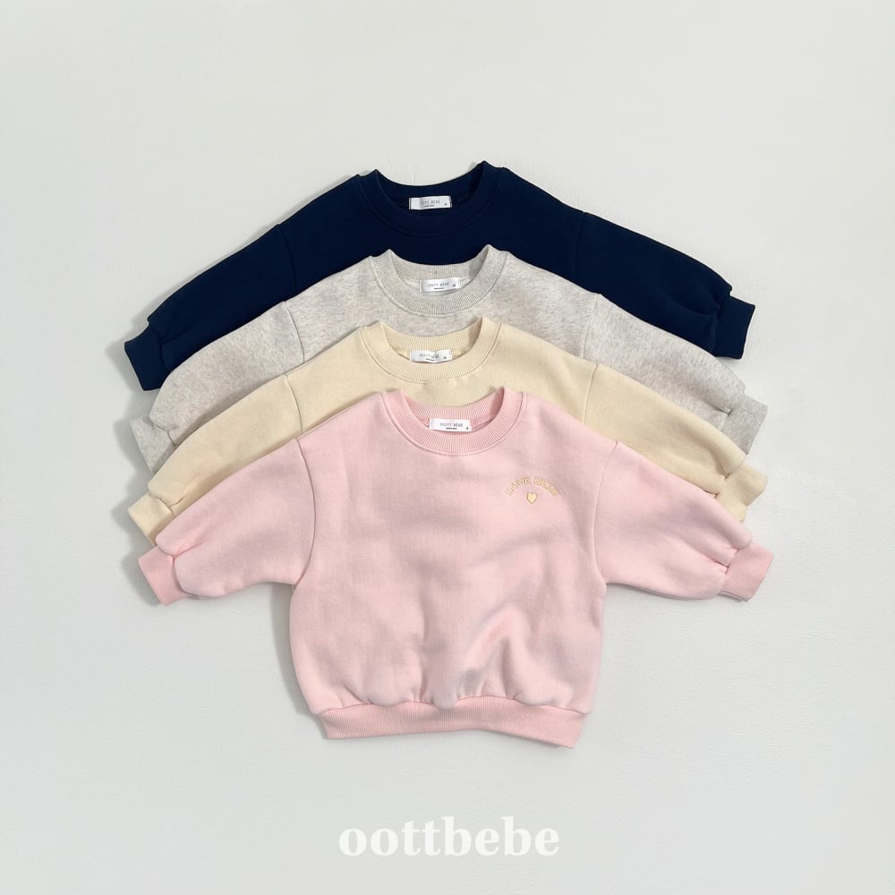 Oottbebe86｜(1y-7y)  愛心刺繡休閒套裝