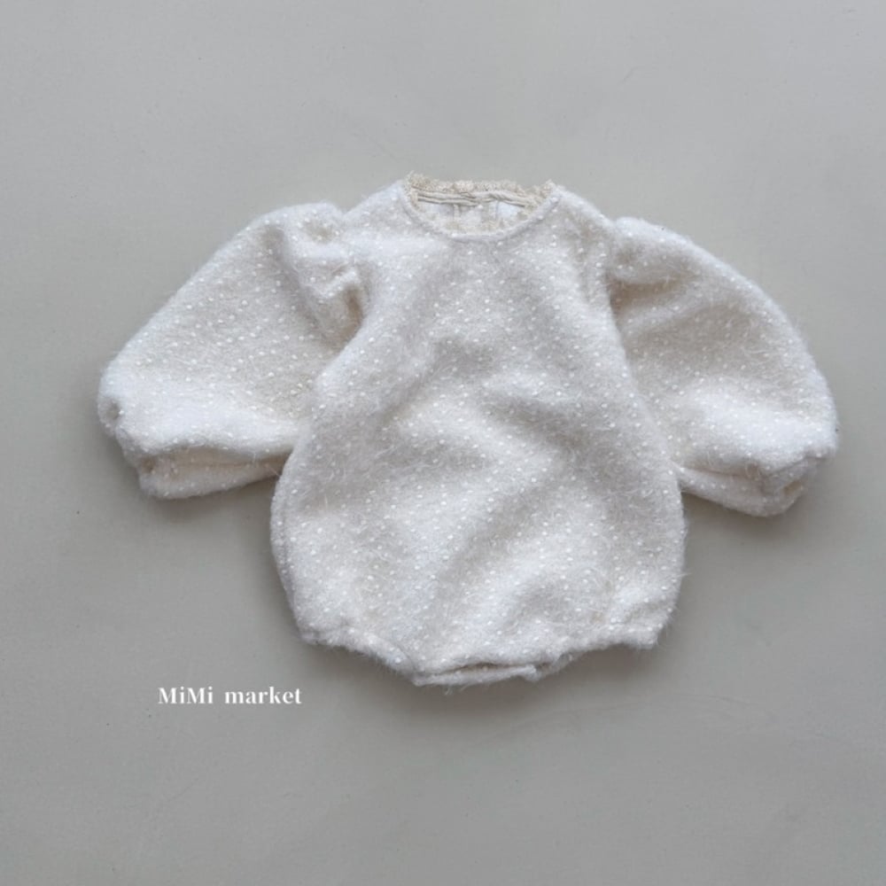 mimi market22 (65-85cm)  絨毛點點包屁衣