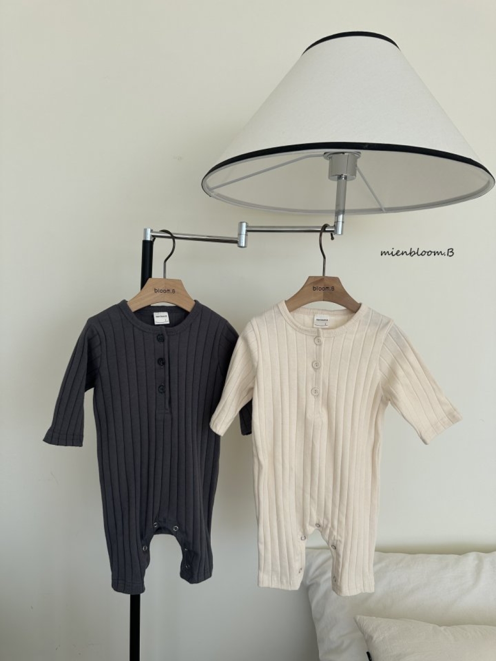 Bloom.b47｜(0m-18m) 羅紋連身衣/帽子