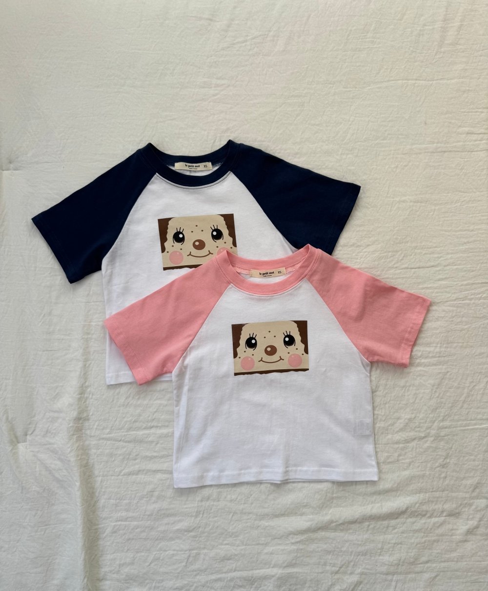 LePetitmot03｜(80-125cm) 插肩可愛臉上衣