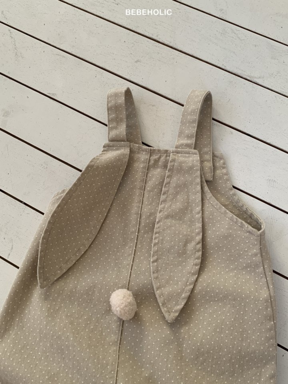 Bebe holic55｜(6m-18m) 波點小兔吊帶包屁褲