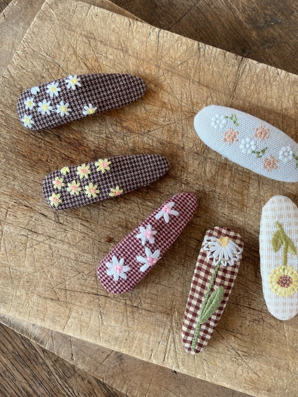 Anne Shirley42｜(free) 6色刺繡手工髮夾