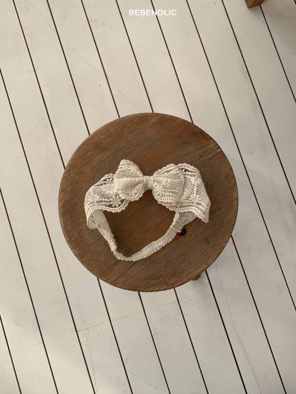 Bebe holic06｜(3m-18m) 蕾絲蝴蝶結髮帶