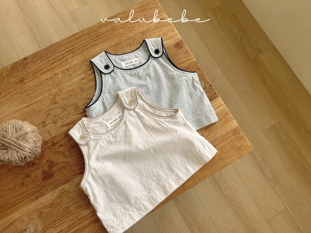 Valubebe 37｜(65-90cm) 鈕釦邊線背心
