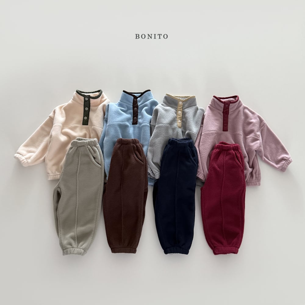 Bonito06｜(75cm-125cm) 半開襟刷毛套裝