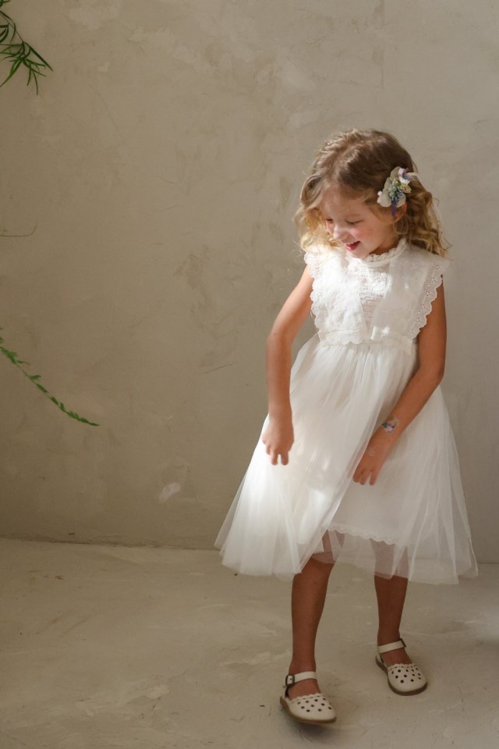 FLO03｜(75-140) 兩色蕾絲網紗長裙