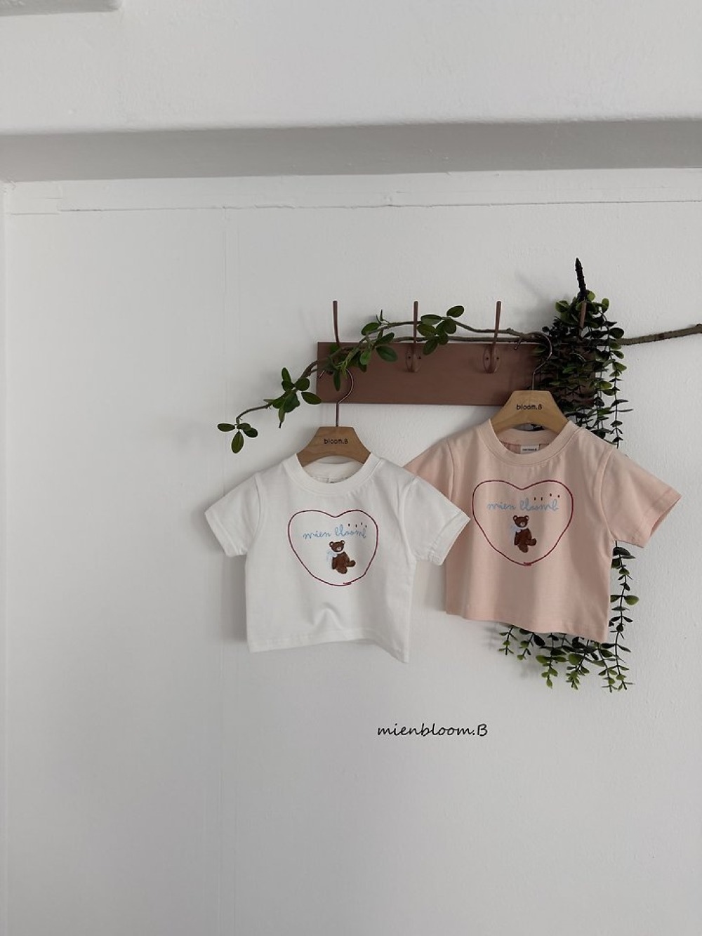 Bloom.b44｜(55cm-118cm) 愛心小熊印花上衣