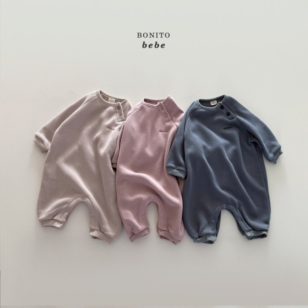 Bonito81｜(3m-18cm) 簡約logo針織連身衣