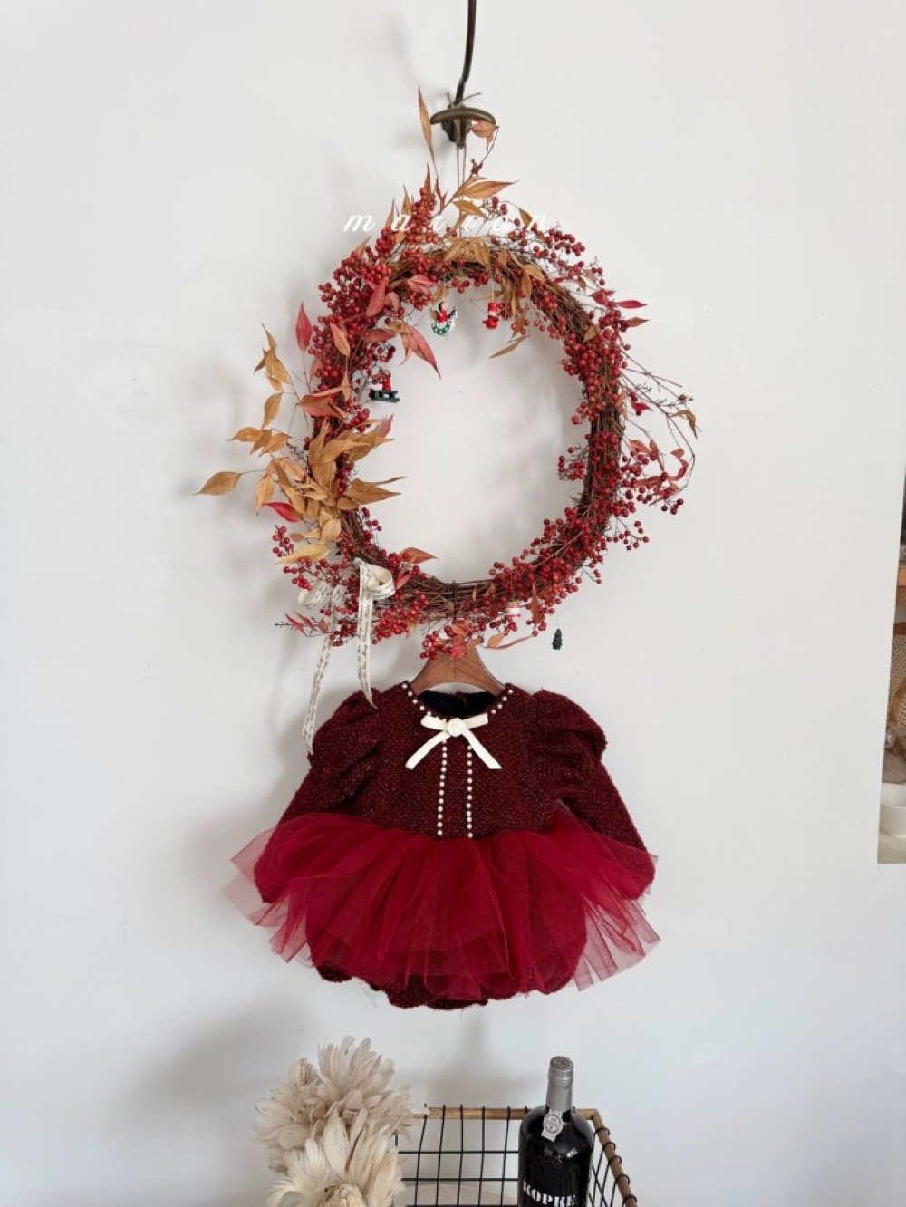 Marron 61｜(3m-18m) 宮廷袖珍珠小香薄紗包屁衣