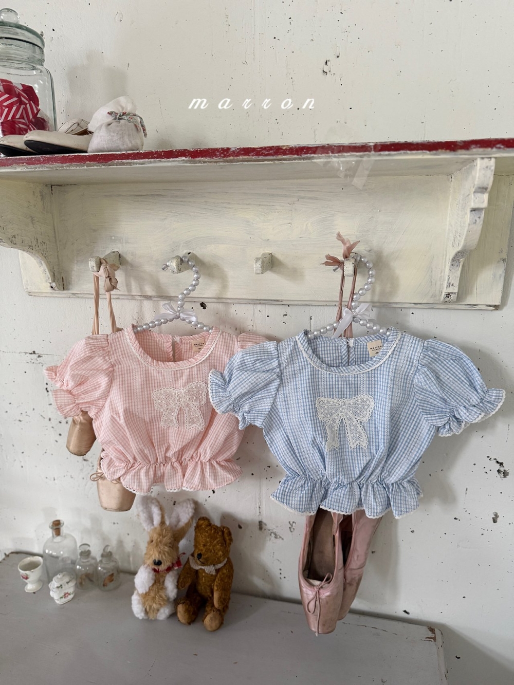 Marron21｜(1y-6y) 愛麗絲蝴蝶襯衫