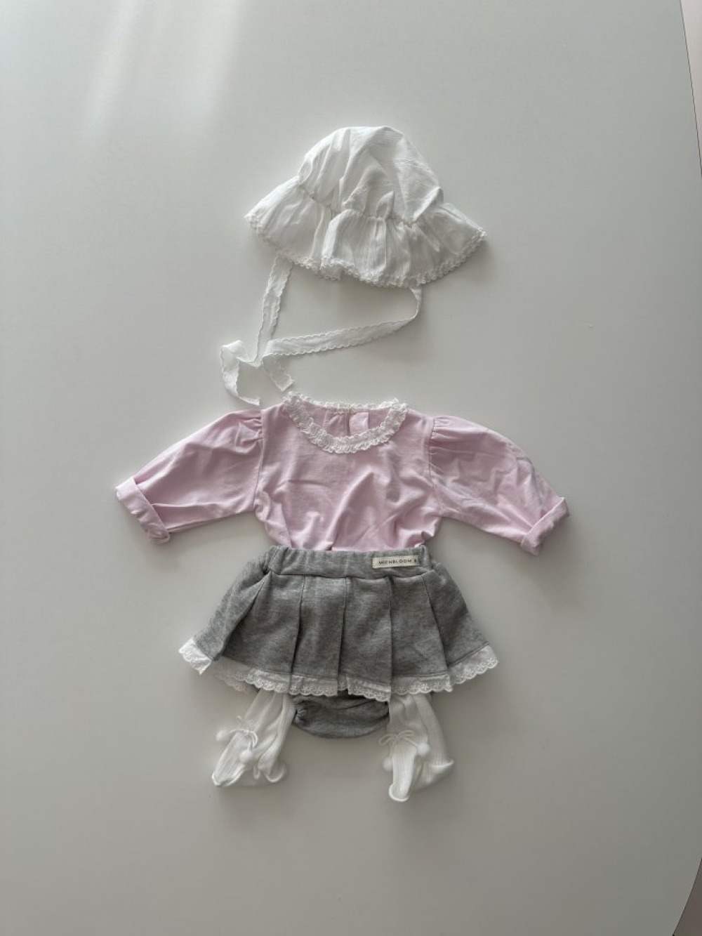 Bloom.b06｜(0m-7y) 春日蕾絲花邊領上衣