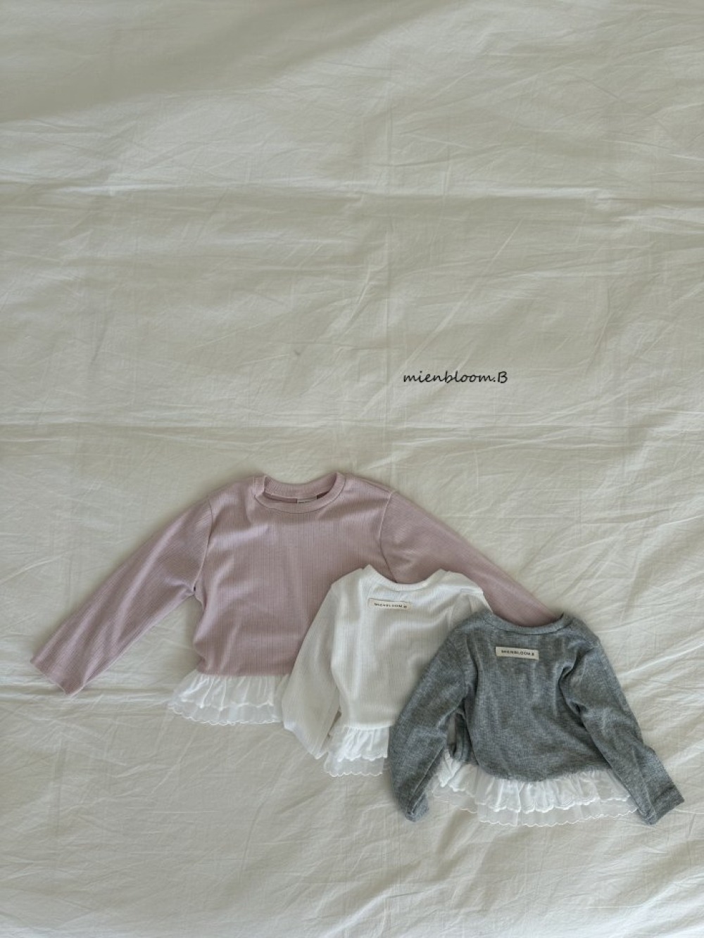 Bloom.b39｜(0m-7y) 蕾絲裙擺上衣