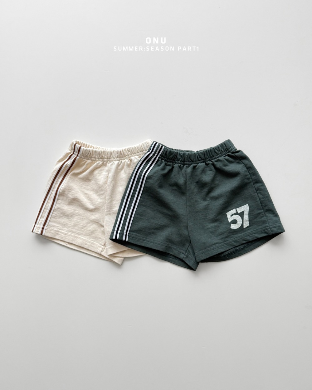 onu05｜(70cm-115cm) 數字印花休閒短褲