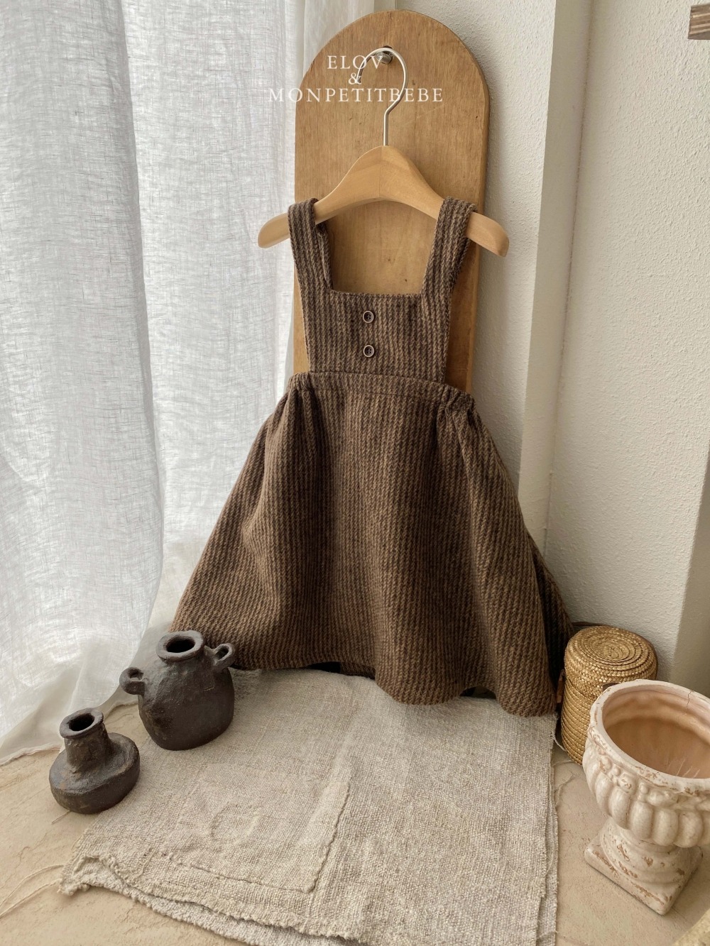 Monpetitbebe09｜(70cm-110cm) 復古吊帶洋裝