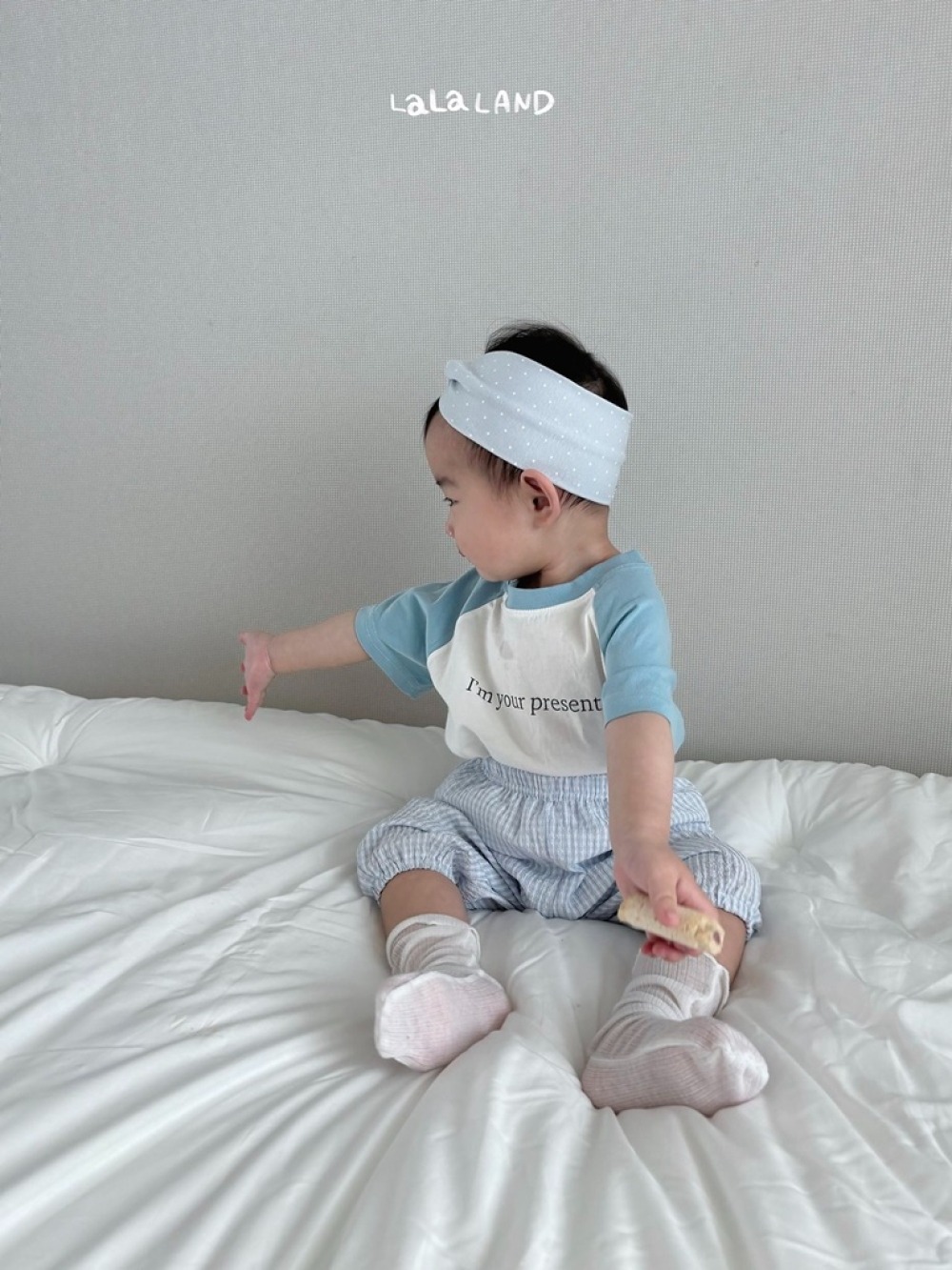 lala land14｜(3m-18m) 2色簡約英字上衣