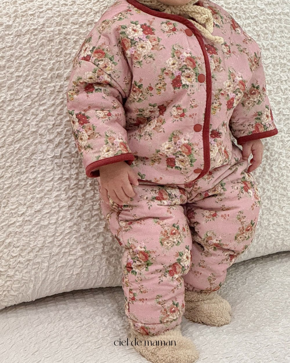 Cieldemaman14｜(76cm~94cm)  2色花花絎縫套裝