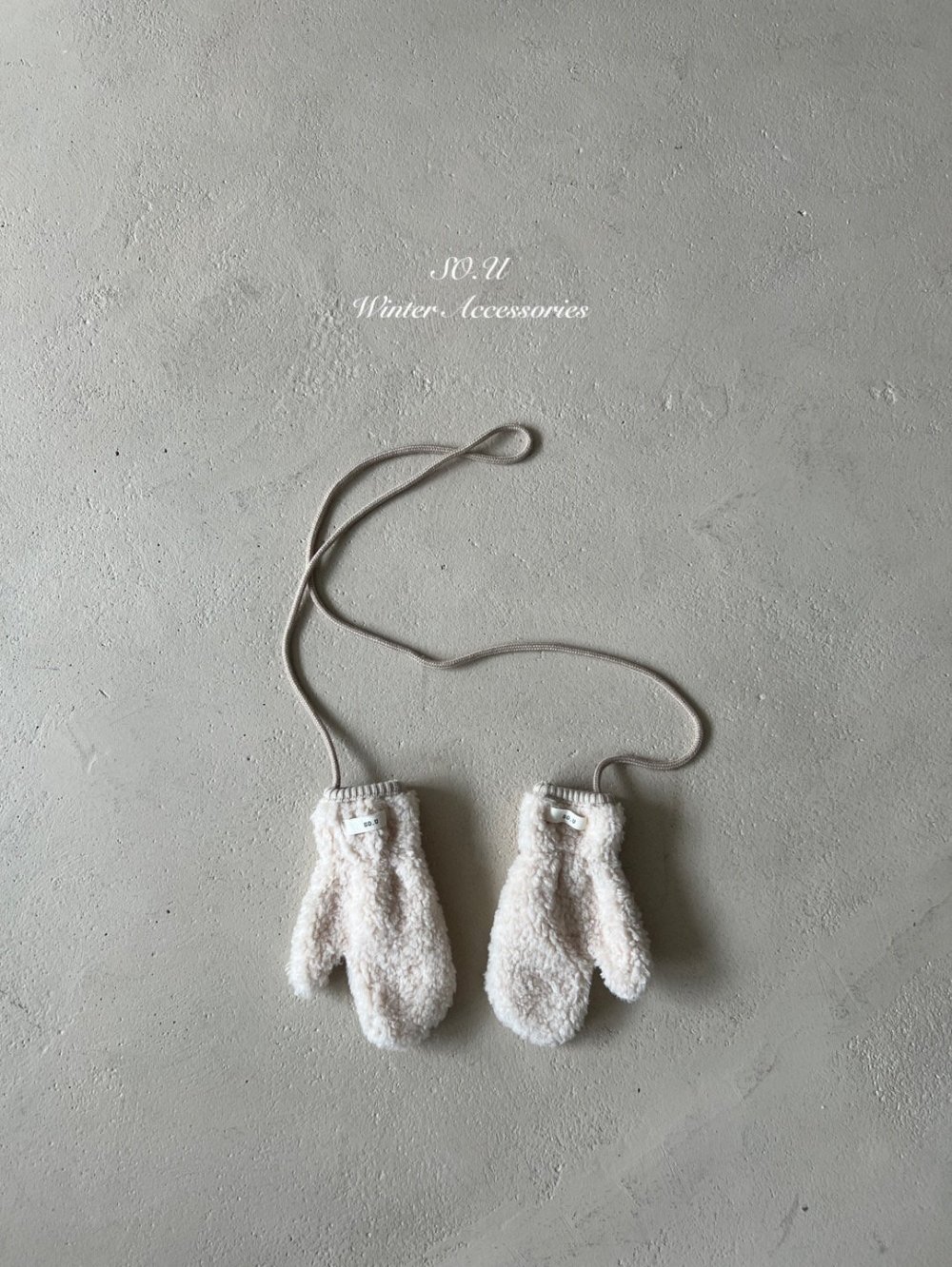 S0.U07｜(Free)  毛絨連指手套