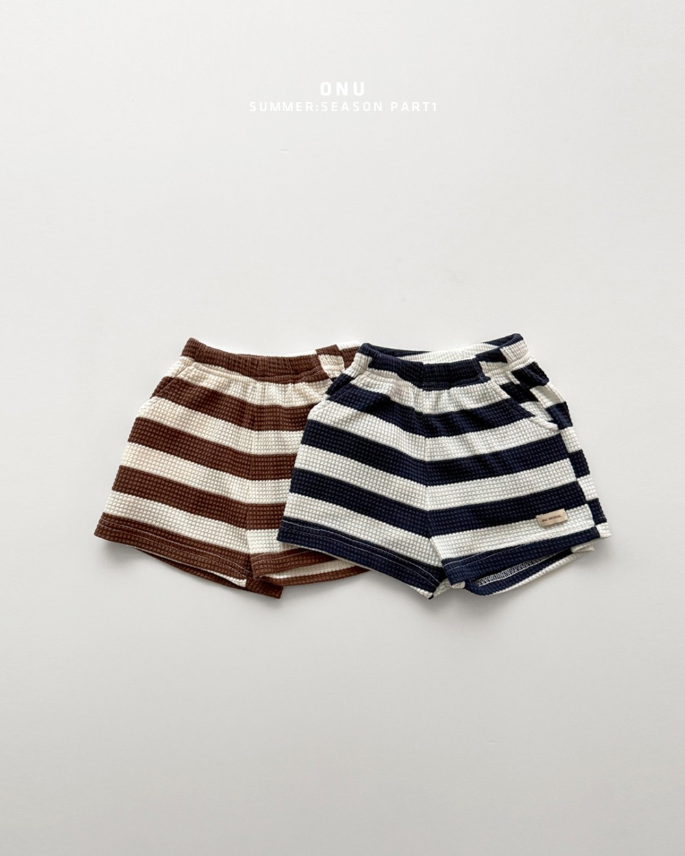 onu30｜(70cm-115cm) 華夫格條紋短褲