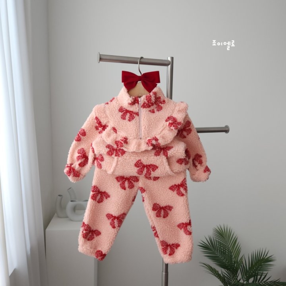 gioiello02｜(85-130cm) 蝴蝶結毛呢套裝