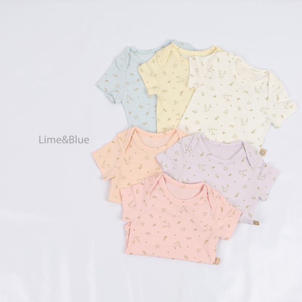 LIME&BLUE12｜(55-80cm)  黃油花包屁衣