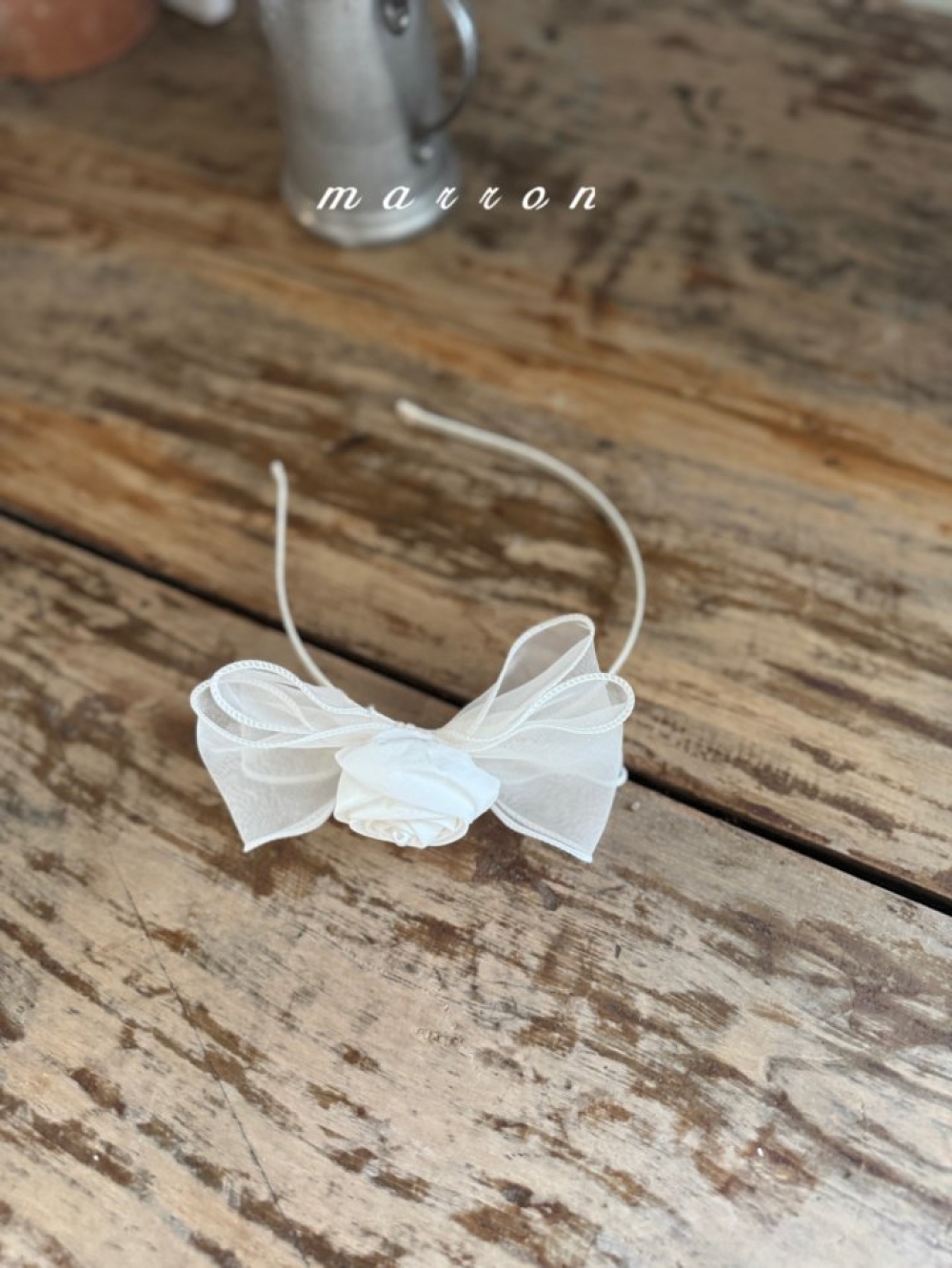 Marron40｜(free) 蝴蝶結玫瑰花髮箍