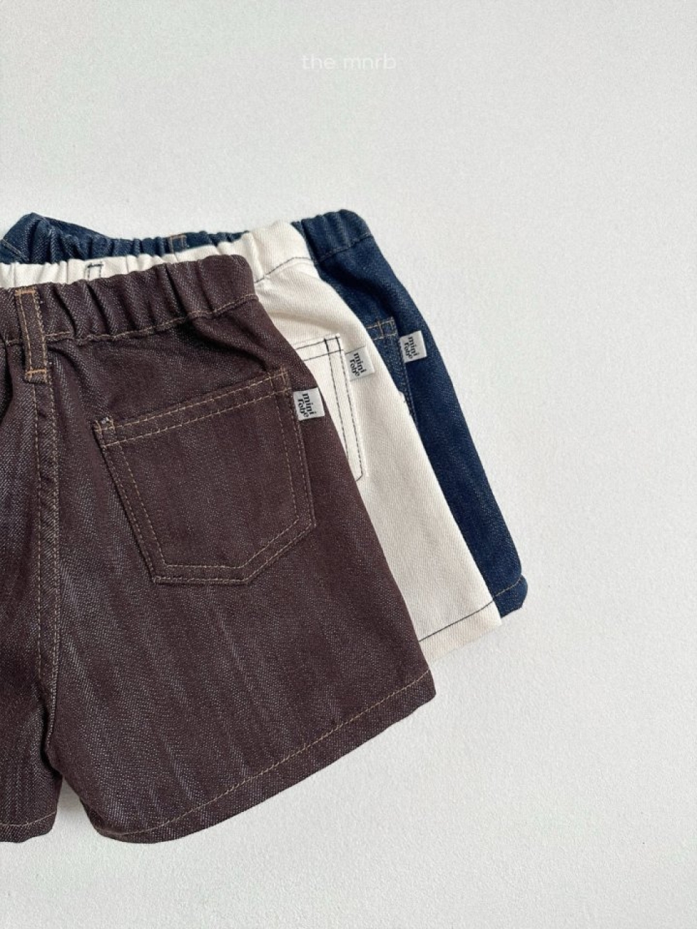 MiniRobe08｜(70-110) 牛仔滾邊線短褲