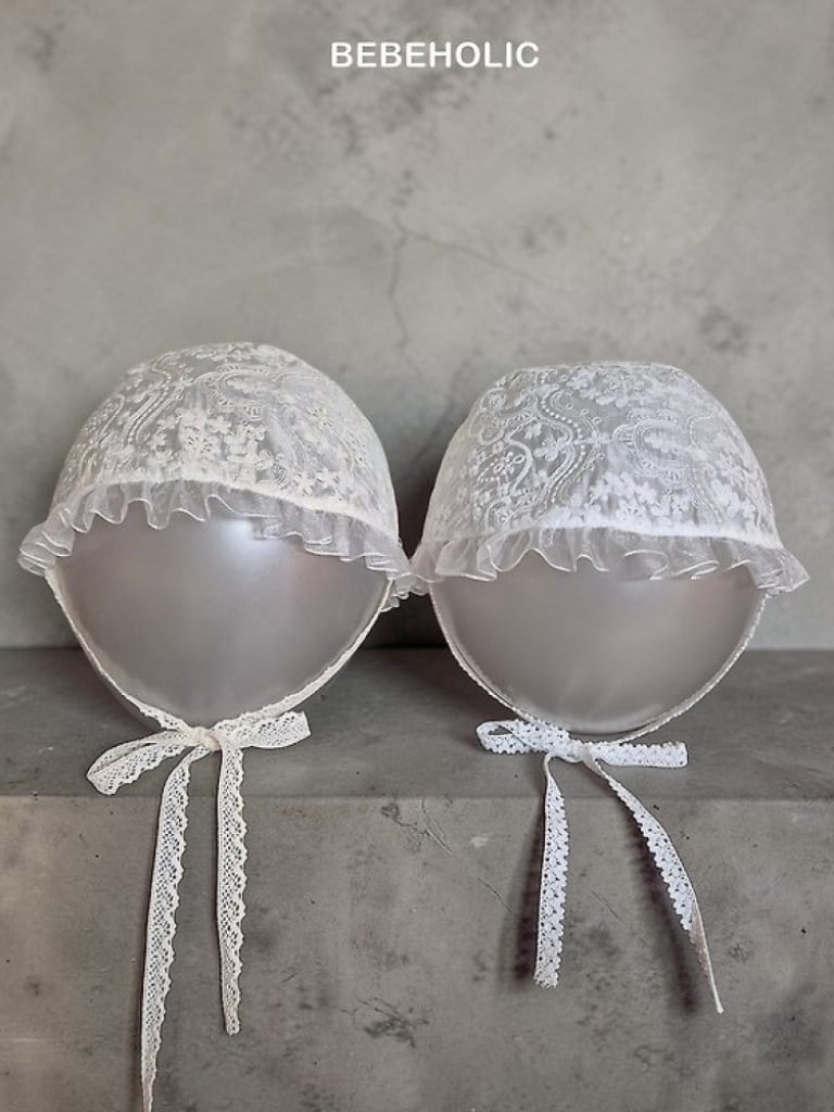 Bebe holic63｜(Free) 蕾絲漁夫綁帶帽