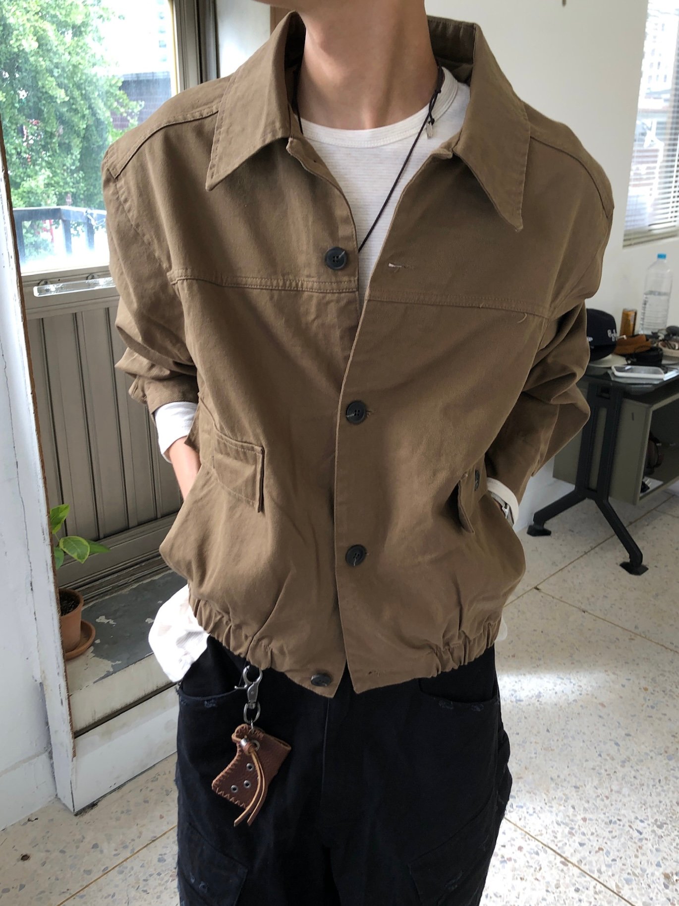 歐美休閒 高級系列 顯肩寬 短版 夾克 - 2C