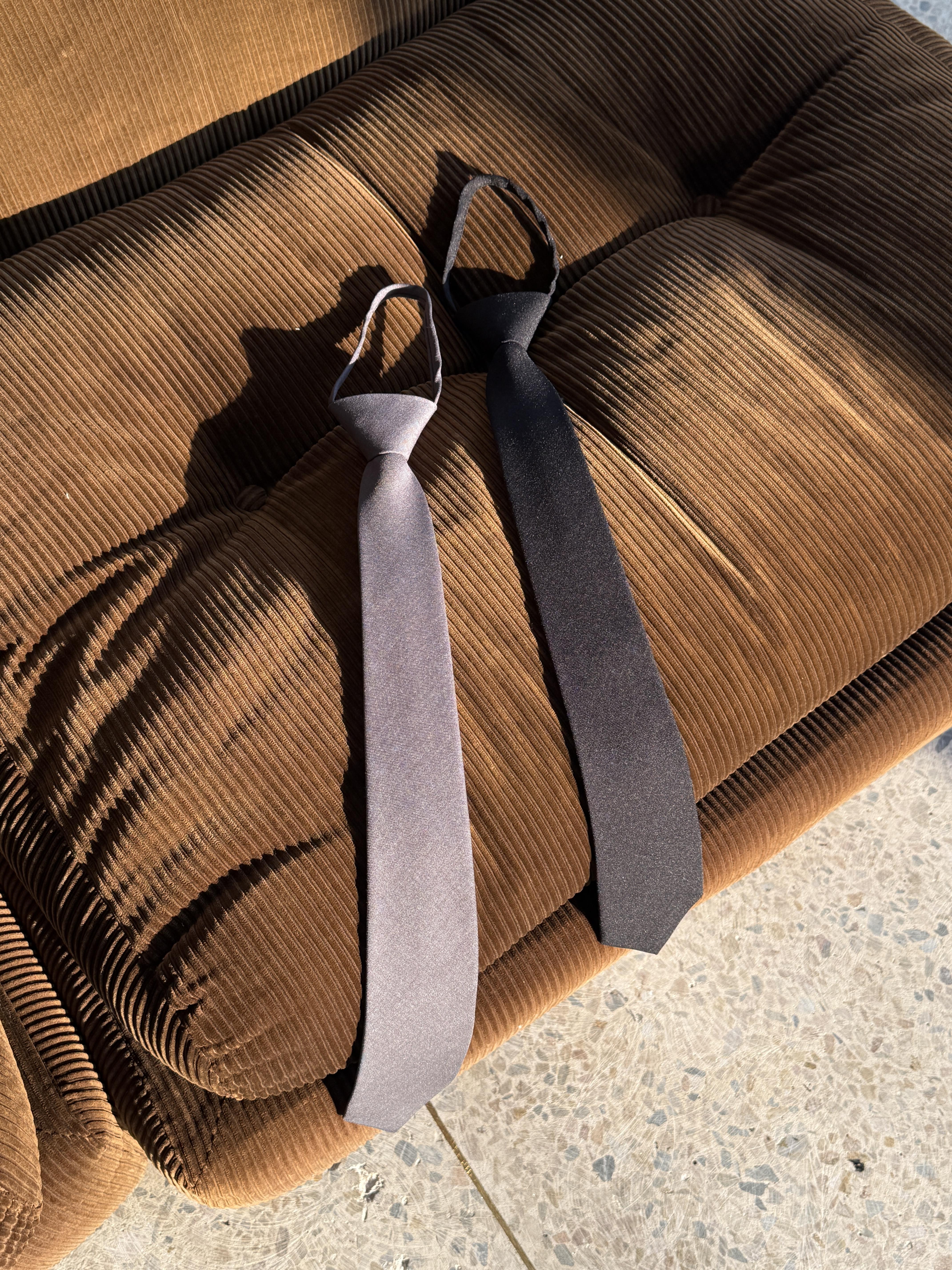 簡約風 百搭 素色 伸縮調節 領帶 - 2C