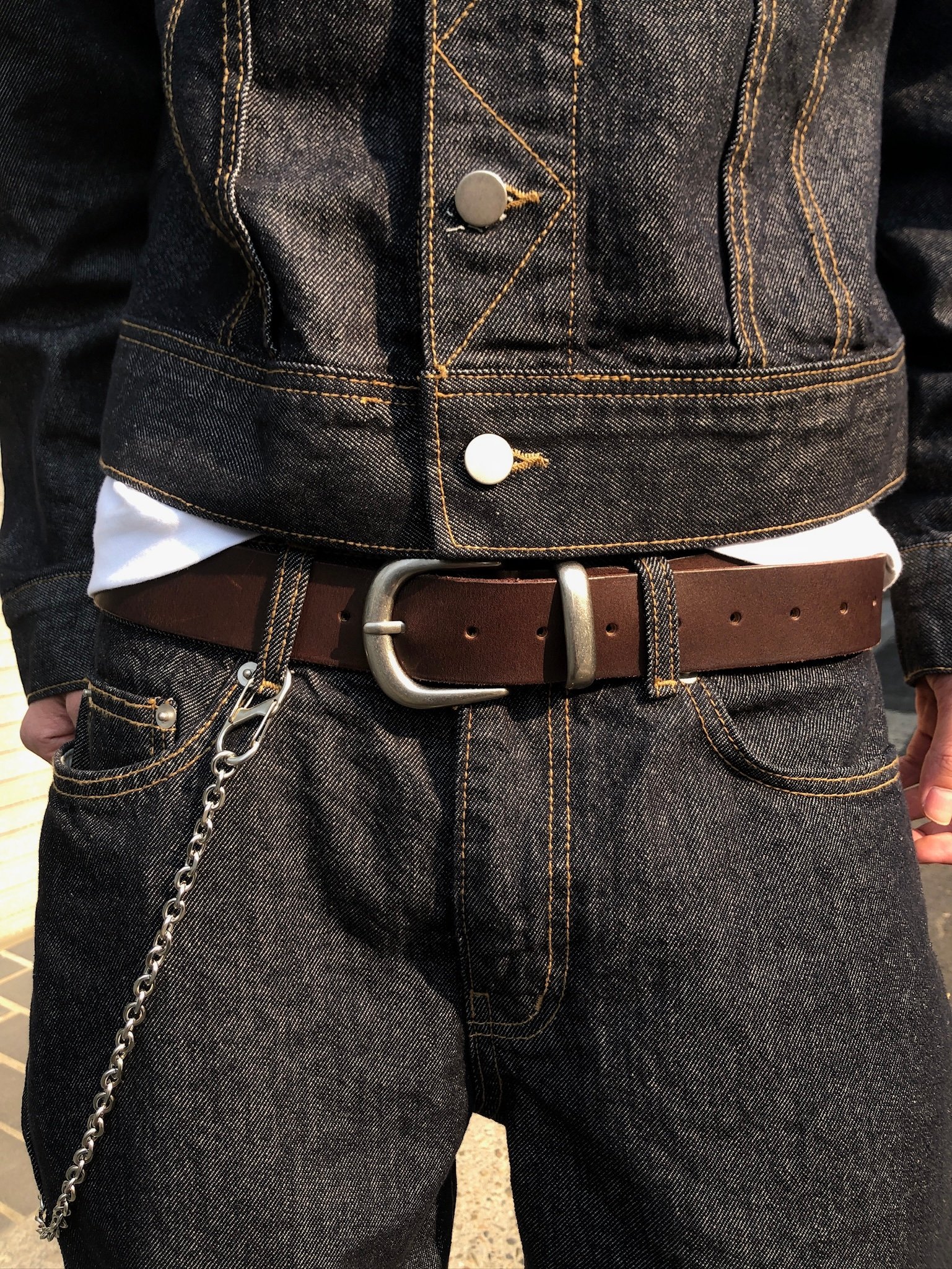 美式休閒 簡約 天然牛皮 皮帶 - 2C