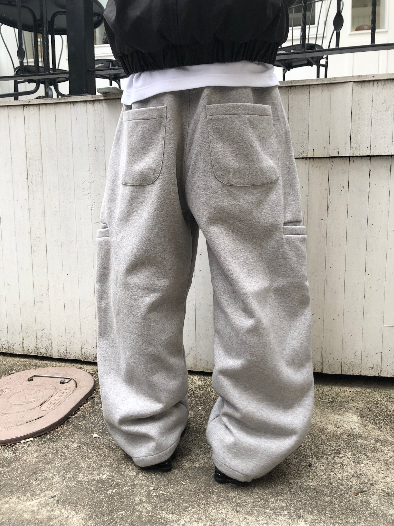街頭休閒 極簡俐落 百搭 刷毛 寬版 工裝棉褲 - 2C
