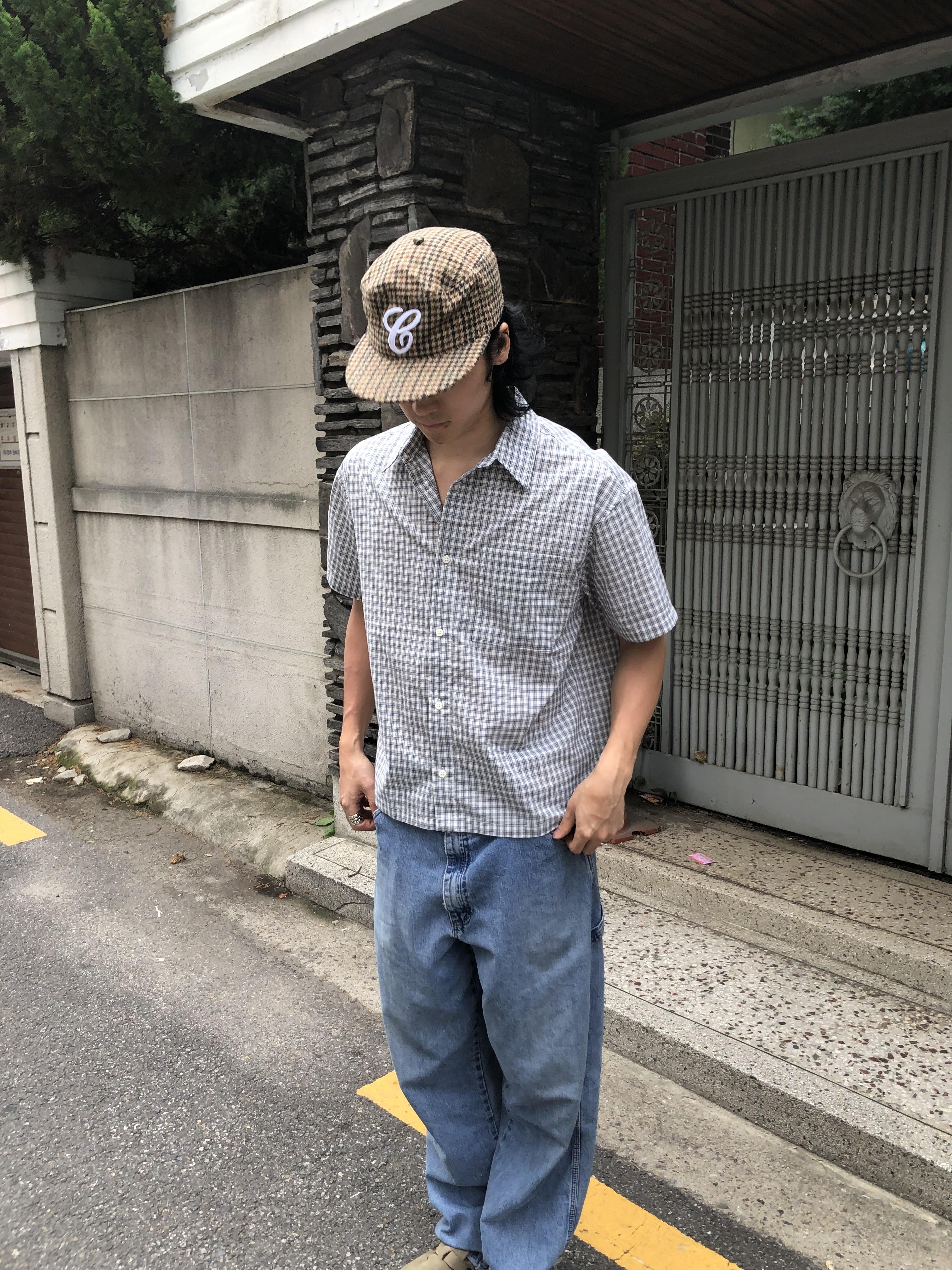 韓系經典 格紋造型 短版 短袖 襯衫 - 3C 韓系經典 格紋造型 短版 短袖 襯衫 - 3C