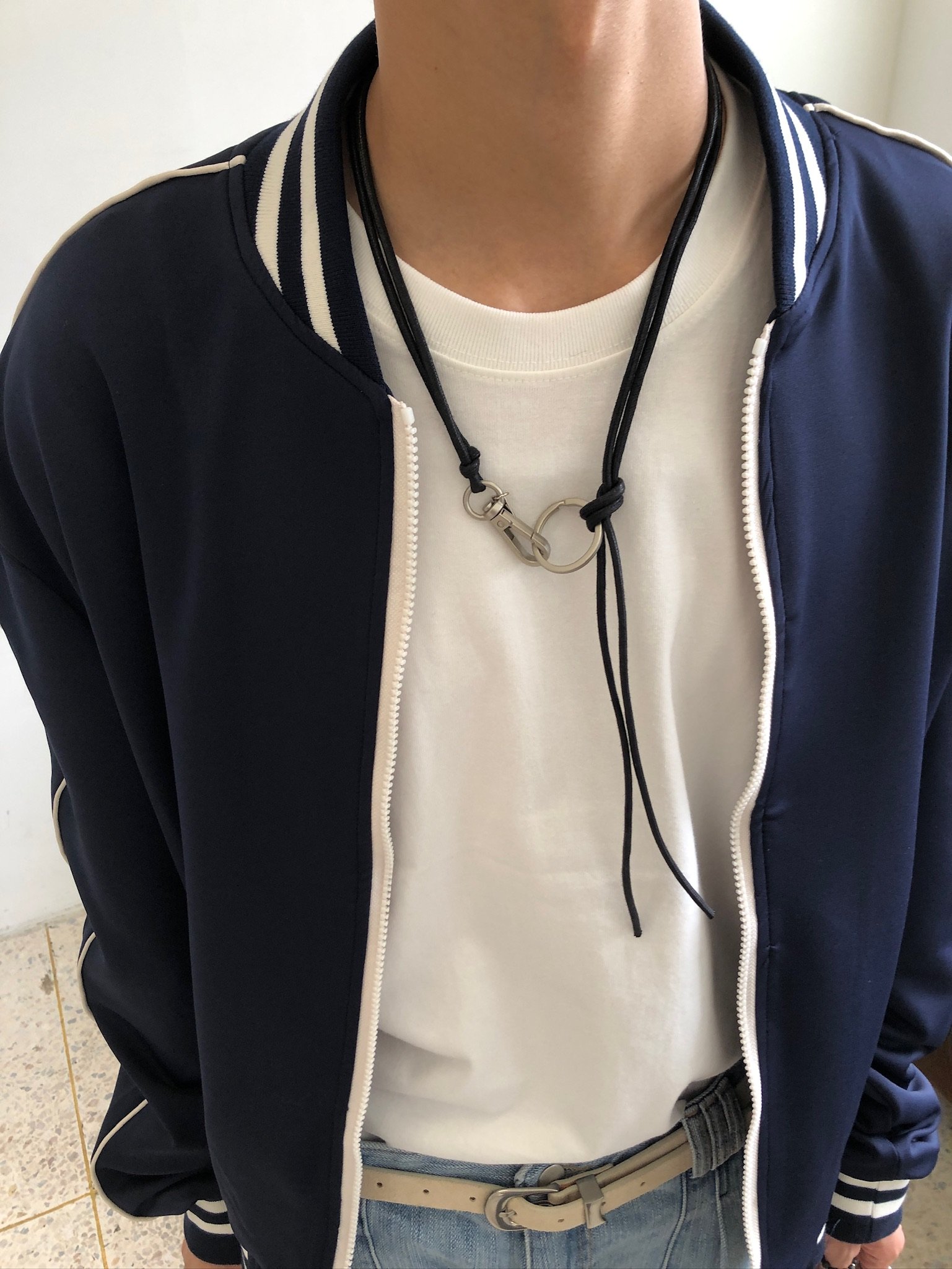 俐落街頭感 繩索項鏈 - 1C